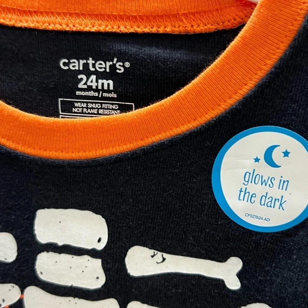 Carter's Black and Orange Glow Pajama Set